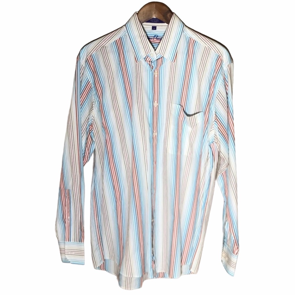 Mens Long Sleeve Dress Shirt Alan Flusser Long Sleeve Dress Shirt M